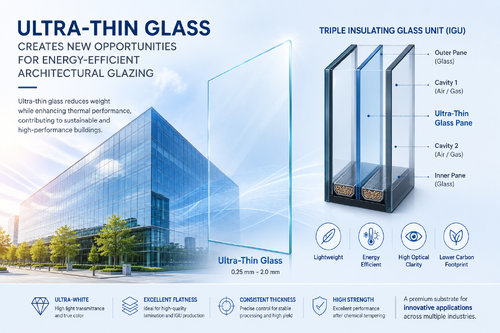Latest company Solutions about Βιομηχανική ενόραση: Το εξαιρετικά λεπτό γυαλί δημιουργεί νέες ευκαιρίες για ενεργειακά αποδοτικά αρχιτεκτονικά γυαλιά