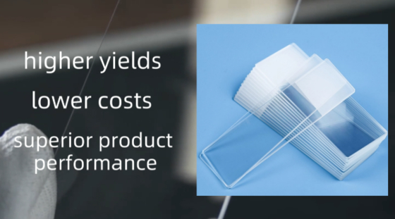 Καλή τιμή Υλικό βάσης γυαλιού διαφάνειας μικροσκοπικού διαφάνειας 9H σε απευθείας σύνδεση